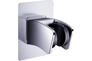 SENLIXIN Shower Head Holder Adhesive Shower Wand Holder Wall Mount Adjustable Handheld Shower Hose Bracket Clip for Bathroom, No-Damage for Wall