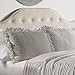 Lush Decor Ruffle Skirt Bedspread Set - 3 Piece Luxurious Farmhouse Bedding Set - Elegant, Charming Ruffle Detail - Timeless Style & Classic Design - Soft and Lightweight - Queen, Gray