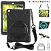 ZenRich iPad 5th/6th Generation Case, iPad 9.7 Case 2017/2018 with Rotatable Kickstand,Hand Strap and Shoulder Strap zenrich Heavy Duty Shockproof Case for A1822/A1823/A1893/A1954,Black
