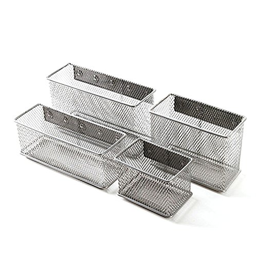 CAVEEN Wire Basket Metal Storage Rack Refrigerator
