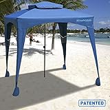 EasyGo Cabana - 6' X 6' - Beach & Sports Cabana Keeps You Cool and Comfortable. Easy Set-up and Take Down. Large Shade Area. More Elegant & Classier Than Beach Umbrella
