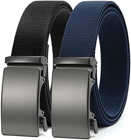 CHAOREN Elastic Stretch Golf Belt, 2 Pack Nylon Ratchet Belt Mens Belts Casual CHAOREN Elastic Stretch Golf Belt, 2 Pack Nylon Ratchet Belt Mens Belts Casual