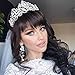 Silver Princess Crown Tiara Headband, Vintage Baroque Diadem Crown for Women + 2 Free Hair Pins (Silver)