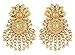 MUCH-MORE Bollywood Ethnic Fashion Gold Tone Faux Pearl Polki Bali Jhumki Earring Indian Traditional Jewelry For Women (6316)