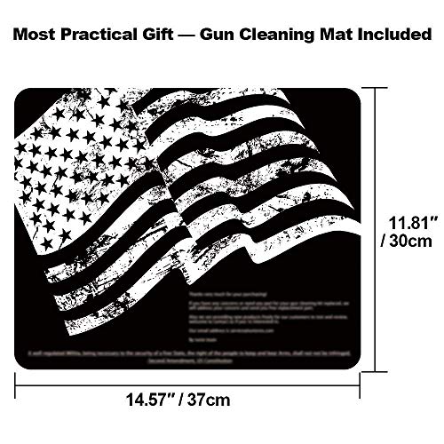 IUNIO Universal Gun Cleaning Kit with Mat Carrying Case for Rifle Pistol Handgun Shotgun Hunting Shooting All Caliber (All-in-One Upgrade Pink) - Thumbnail 3