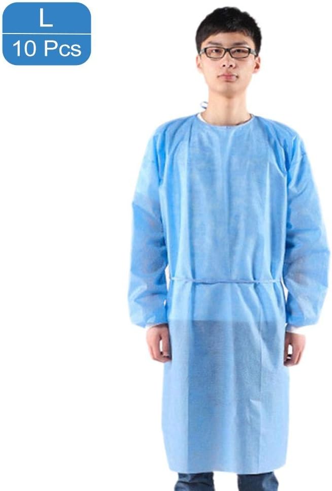 Jungles Disposable Work Clothes, Isolation Clothes, Protective Isolation Gown,in/Outdoor SMS Non-Woven Dustproof Coverall for Women Men Anti-Fog Anti-Particle