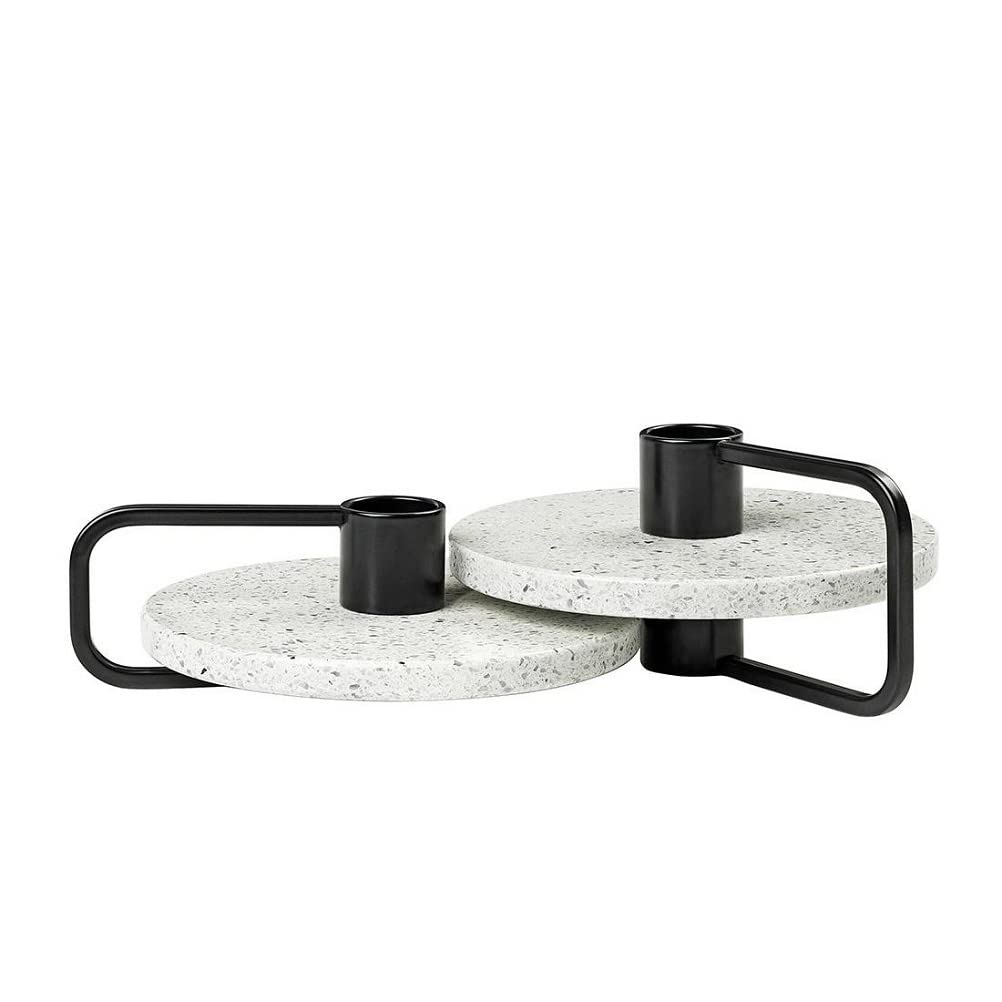 Blomus 65756 Candle Holder Height 6 cm Height 4 cm Depth 14 cm Diameter 12.5 cm White