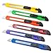 6 Pieces with 6 Colors ? Homework2 ? Utility Knife Box Cutter, Retractable Razor Knife Set with Snap Off - Auto Lock Blade