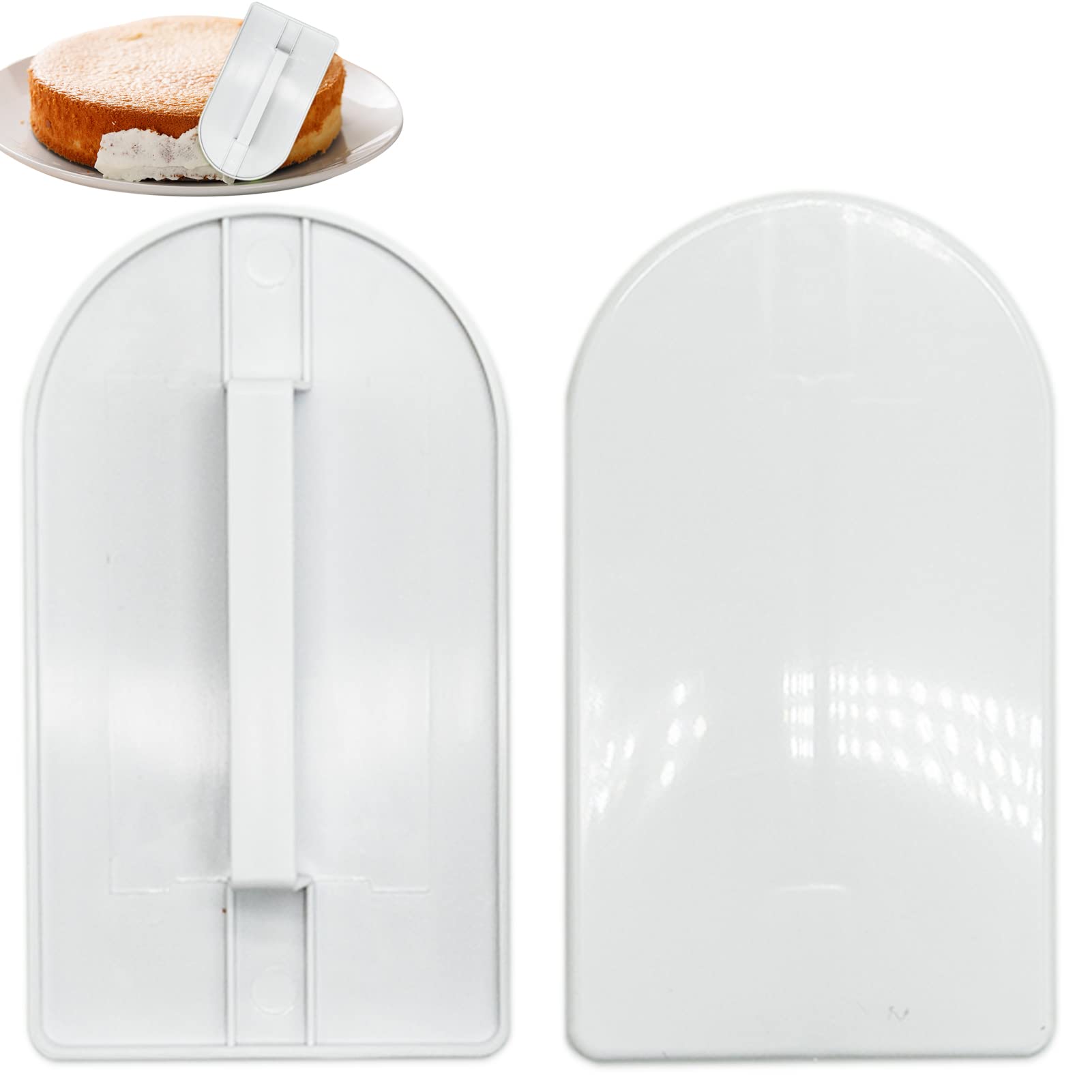 Smart Baking Fondant Cake Decorating Icing Smoother Sturdy Plastic Sugarcraft Cake Smoother Polisher Baking Tools Fondant Marzipan Sugar Paste Polisher Smoothing Sugrarcraft Cupcake （2pcs）