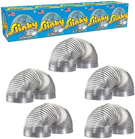 Just Play Slinky the Original Walking Spring Toy, 5-pack Small
