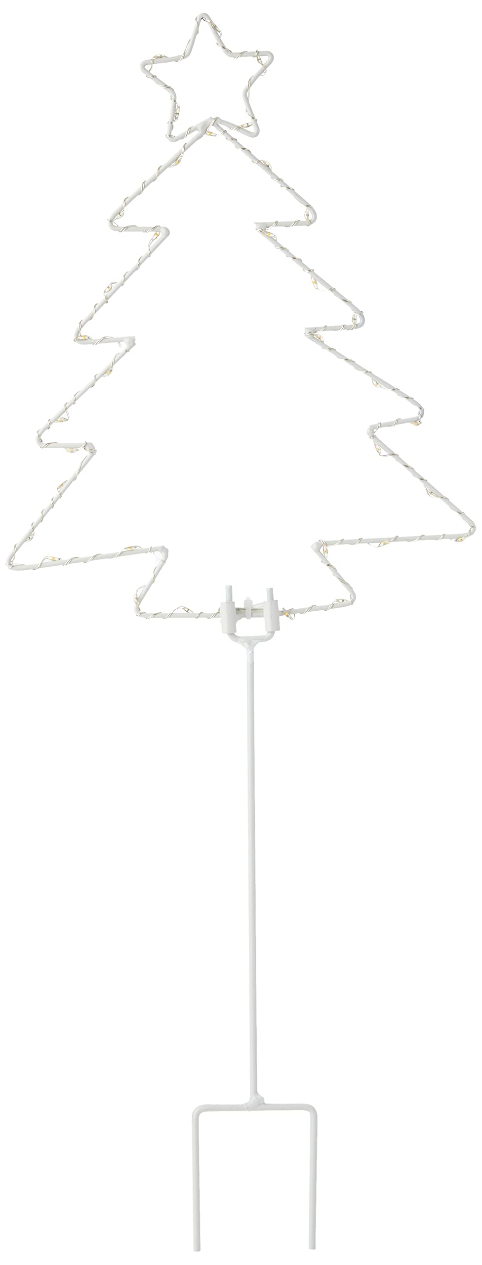 Pre-Lit Christmas Tree Garden Pathway Stake Light, 35 Warm White LEDs