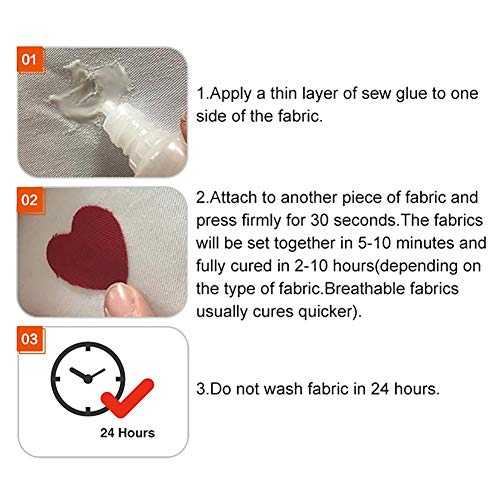 S WIDEN ELECTRIC Sew Glue Liquid Fabric Quick Bonding Glue Liquid Reinforcing Adhesive Speedy Fix Pen Repair Gel for Clothes Denim Leather Fabric - Thumbnail 7