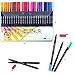 Ohuhu 48 Colors Fineliner Pens, 0.4mm Colored Fine Line Marker Marking Pen for Journal Book Sketch Drawing Fine Liner Coloring Book, Back to School Art Supplies