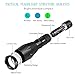 Tactical Flashlight KROV Portable Ultra Bright Handheld Taclight Torch with Adjustable Focus and 5 Light Modes for Camping Hiking Emergency