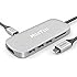 USB C Hub, HooToo Shuttle 3.1 Type C Hub with Power Delivery for Charging, HDMI Output, Card Reader, 3 USB 3.0 Ports - Silver