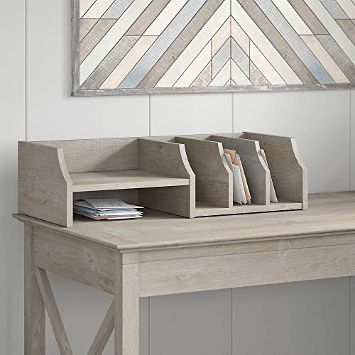 Bush Furniture Key West Desktop Organizer in Washed Gray Pricepulse