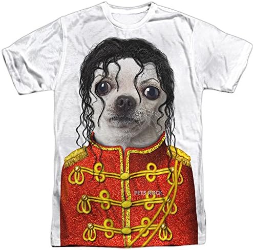 Pets Rock Funny Pet Apparel Michael Jackson Dog Adult Front Print T-Shirt