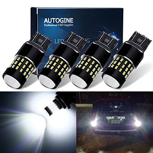 AUTOGINE 4 X 1000 Lumens Super Bright 9-30V 7440 7441 7443 7444 992 LED Bulbs 3014 54-EX Chipsets with Projector for Back Up Reverse Lights DRL Turn Signal Lights Tail Brake Lights, Xenon White - Thumbnail 7