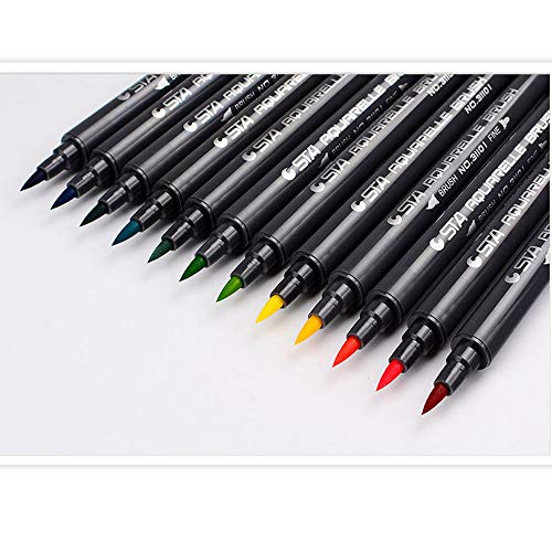 image for DICPOLIA Painting Pens Dual Tip Brush Marker Pens Highlighter Adults C