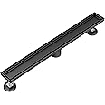 Neodrain 60 in Matte Black Linear Shower Drain- with 2-in-1 Flat & Tile Insert Cover, 304 Stainless Steel Rectangle Shower Floor Drain,Floor Shower Drain