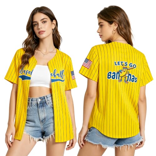 KPOP Women's Yellow Banana Baseball Jersey at Amazon