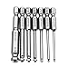 Toolcool Broppe 7pcs SAE 5/64-5/16 Inch 65mm Magnetic Ball End Hex Screwdriver Bits Set 1/4 Inch Hex Shank primary