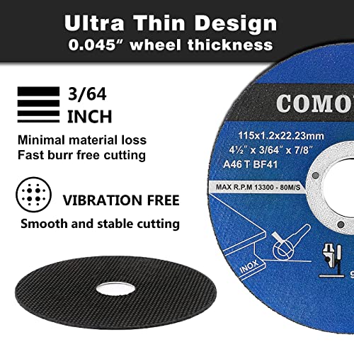 COMOWARE 4-1/2 Inch Cordless Angle Grinder, 20V Brushless Angle Grinder - View #10