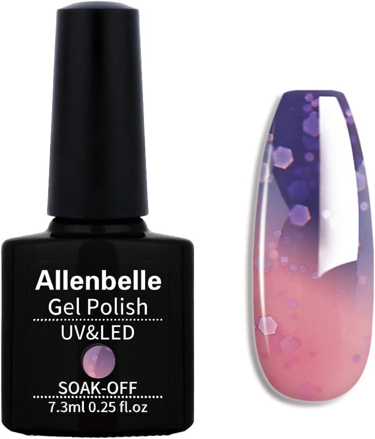 Allenbelle Color Changing Nail Polish Gift set Color Changing Gel Polish Set Mood Soak Off Uv Led Gel Nail Polish 5726