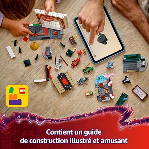 Ninjago Le Temple de Spinjitzu des Ninjas - Jeu de Construction avec 4 minifigurines et Un Dragon - Stimule Le Jeu de rôle - Idée de Cadeau pour garçons et Filles dès 4 Ans 71831