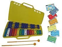 D'Luca TL25S 25 Notes Full Chromatic Xylophone Glockenspiel with Music Cards
