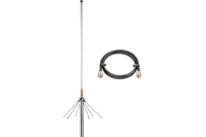 SIGNALPLUS Dual Band 2m 70cm Ham Radio Antenna, VHF UHF 2 Meter 70 cm Antennas with 10meters PL259/ UHF/ SO239 Cable for Two-Way Amateur Ham Radio