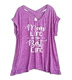 Teemixed Cross Back Loose-Fit Plus Size T-shirt Tee