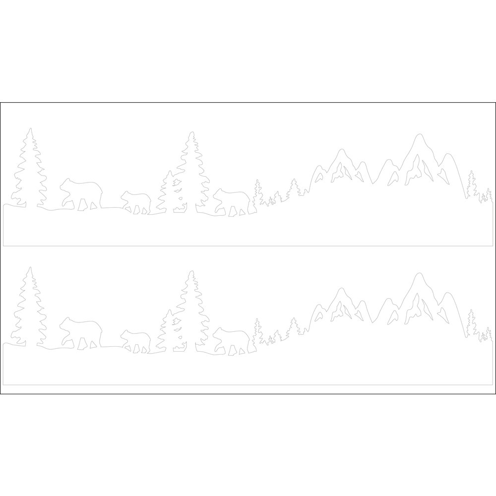 Rayher 60964000 Decorat.peel-off motif Bear family, white