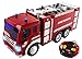 Remote Control Fire Truck RC Truck Rescue Heroes 1:16 Four Channel Full Function w/ Lights & Music Battery Powered RC Truck Toy