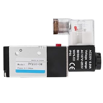 Válvula De Solenoide Neumática,G1/4 220v Electroválvula ...