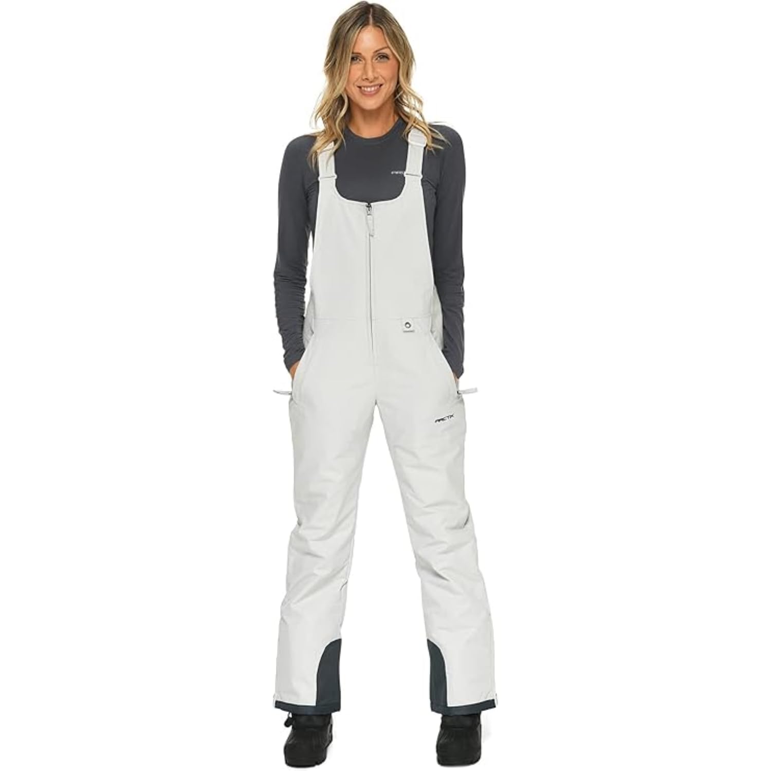 Arctix Women's Essential Insulated Bib Overalls, Quiet Grey, Small Image