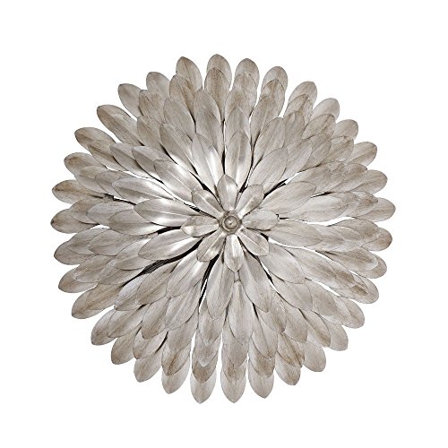CrystoramaBroche 4 Light Antique Silver Semi Flush Mount