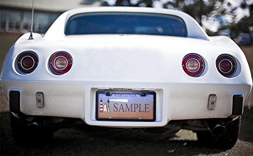 LEDKINGDOMUS License Plate Frames 2 Packs- Designed for US Standard Car License- Durable Metal & Screw Kits (4 Holes License) - Thumbnail 6