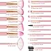 Makeup Brushes Set DUAIU 16 Pcs Premium Synthetic Fiber Professional Kabukit Brushes Set Powder Cream Liquid Foundation Eyeshadow Eyeliner Lip Concealer Pink Wood Handle