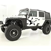 stickalz Punisher Star Jeep Wrangler Car Vinyl Graphics Off-Road 4x4 Star with Skull tr1884