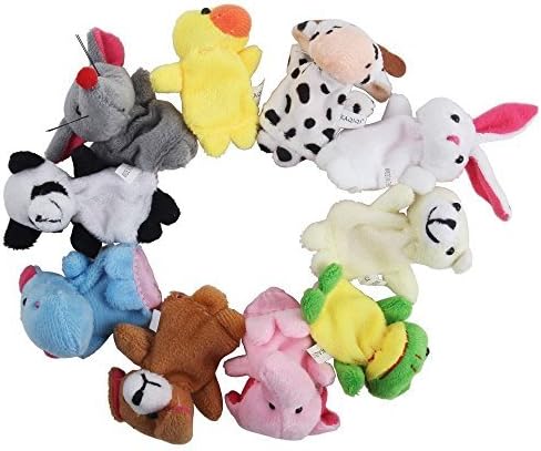 Salesland 10 pcs Tiny Animal Farm Finger Puppet Toy Cloth Toy