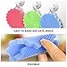 Silicone Sponge, Kaptron Pack of 3 Silicone Scrubber, Dish Scrubber, Food Grade Anti Bacterial Kitchen Dishwashing Sponge Non Stick Dish Brush Scrub with Bonus Scouring Pad Sponge - Multipupose Use
