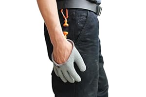 Inf-way Fishing Glove with Magnet Release, Fisherman Professional Catch Fish Gloves Cut&Puncture Resistant with Magnetic Hooks Hunting Glove