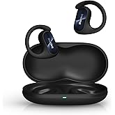 1MORE Fit SE S30 Open Ear Headphones, Wireless Bluetooth Headphones with 4 Microphones for Clear Calls, Sports Earbuds Split Design with Earhooks, IPX5, 30-Hour Playtime, 5.3, Black (EF606)
