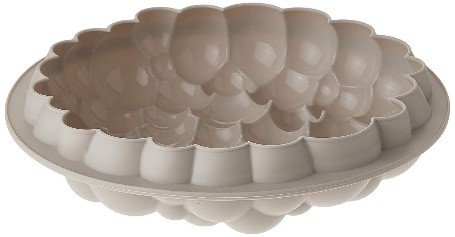 silikomart | Silicone Cake Mould Modern Bolle, Non-Stick, Pack of 1 Cake Mould, 3D Design, Ø 220 h 55 mm, Volume 1600 ml, Made in Italy, Grey