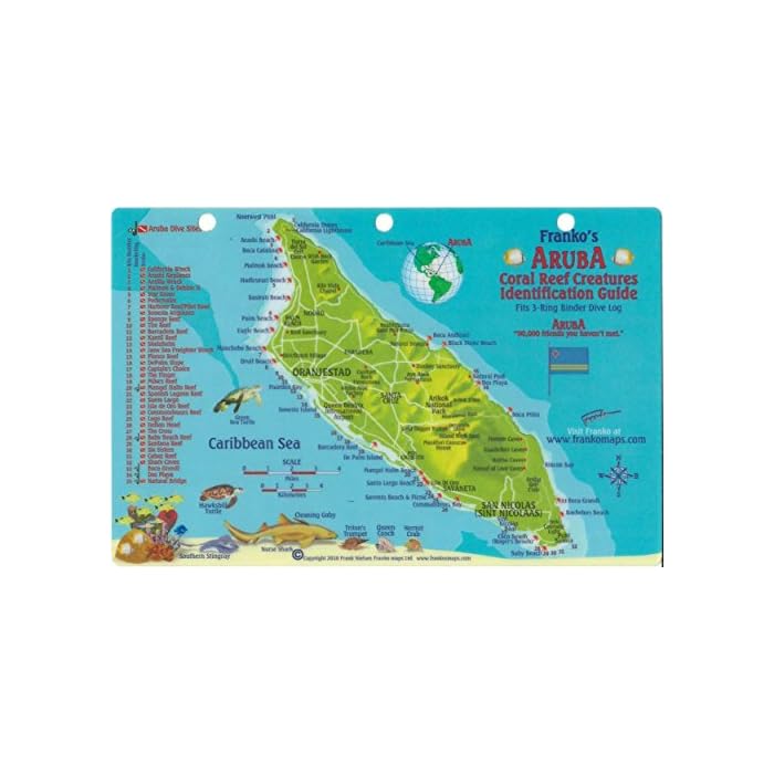 Buy Aruba Dive Map & Reef Creatures Guide Franko Maps Laminated Fish Card Online at desertcart UAE