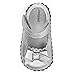 pediped Originals Betty Mary Jane (Infant),Silver,Large (18-24 Months)