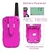 Zooawa [Upgrade Generation] Handheld Walkie Talkie, [2 Pcs] Kids Outdoor Wireless Interphone 2-Way 3 KM Range Durable Radio Transceiver Toy with 22 Channels for Camping and Hiking - Magenta