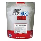 Hard Rhino L-Glutamine Powder, 1000 Grams (2.2 Lbs), Unflavored, Lab-Tested, Scoop Included