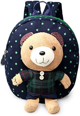 Kids Toddler Plush Backpack with Cute Bear Cartoon Toys for Children, Soft Rucksack for Baby Shoulder Girls or Boys go School with Safety Rope Bag